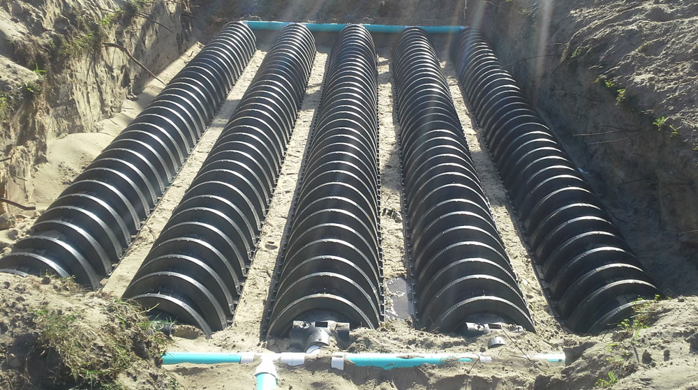 Pipes Laid for Infiltrator System